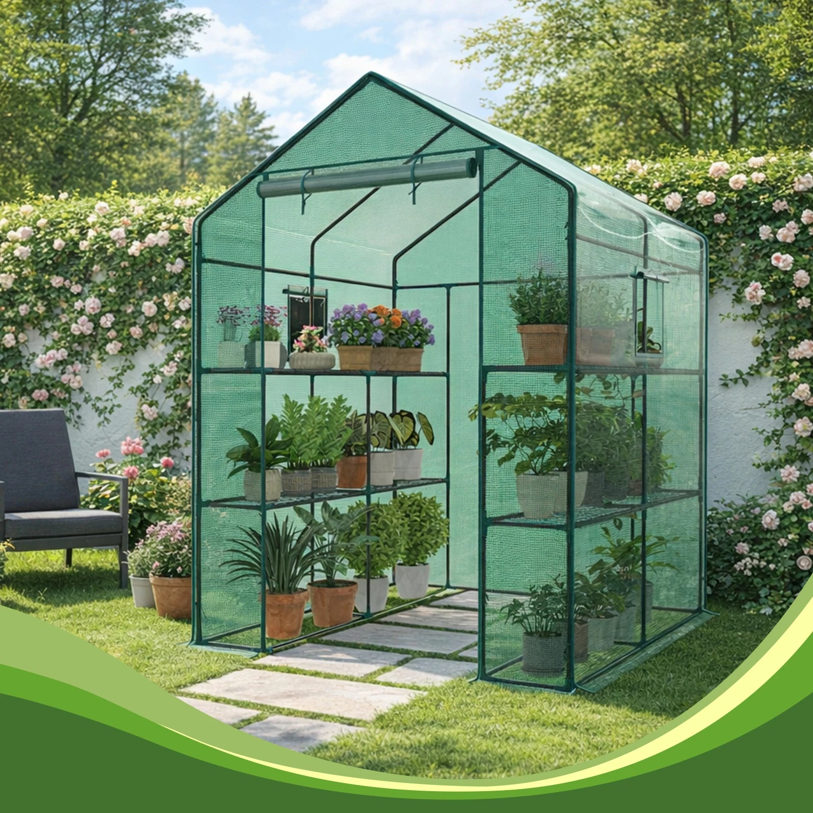 JHK Portable Walk In Greenhouse For Outdoor Plants by S And B Enterprise