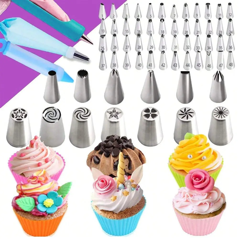 Cake Decorating Kit With Turntable And Piping Tips