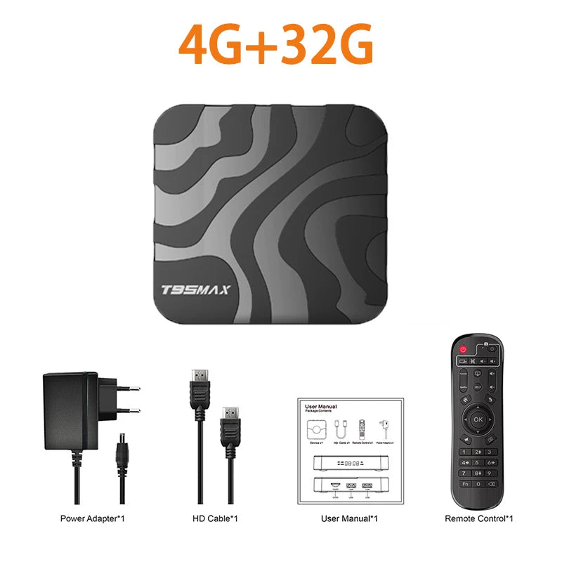 TV Box T95 Max Smart Android 14 H618 Ram 8GB Rom 64GB 128GB Set Top Box Dual Wifi 2.4G&5G 6K HDR10 BT AV1 Media Player Fast Box by S And B Enterprise