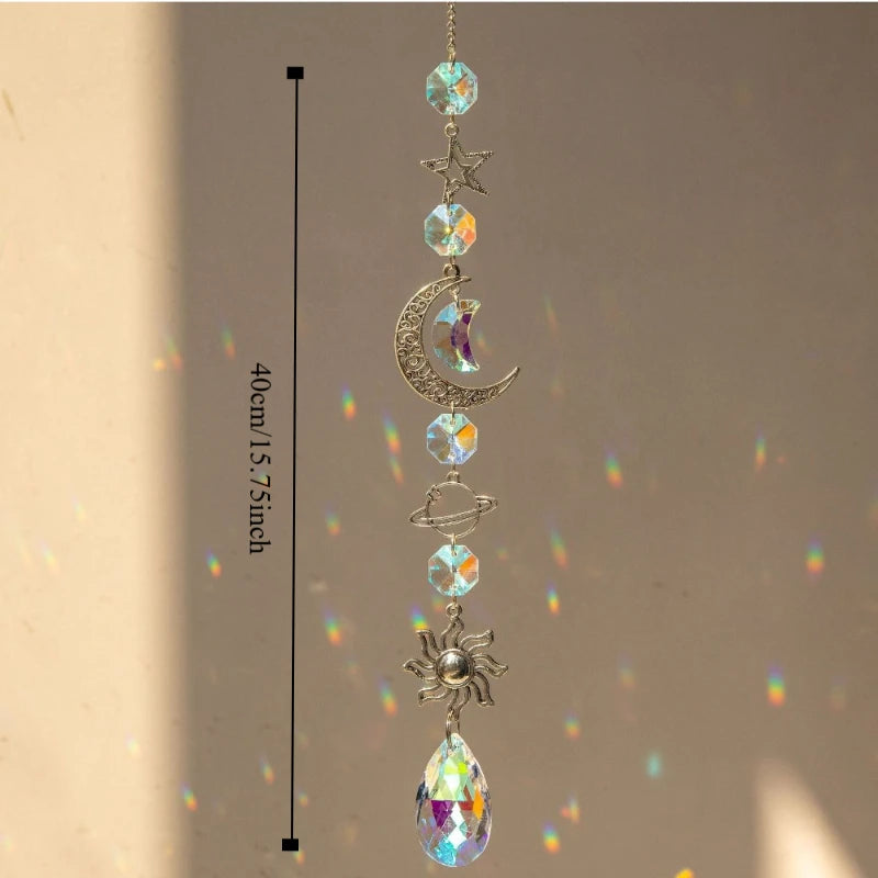 Crystal Wind Chime Rainbow Maker Sun Catcher Dream Catcher Pendant Home Garden Decor Wind Chime, Holiday, Festival, Home Decor, by S And B Enterprise
