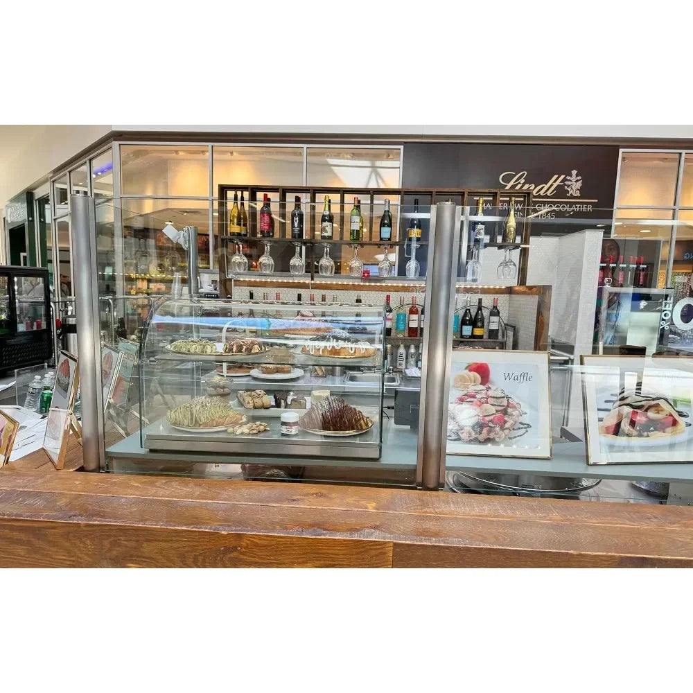 Pastry Display Case Countertop Tempered Glass Bakery Showcase
