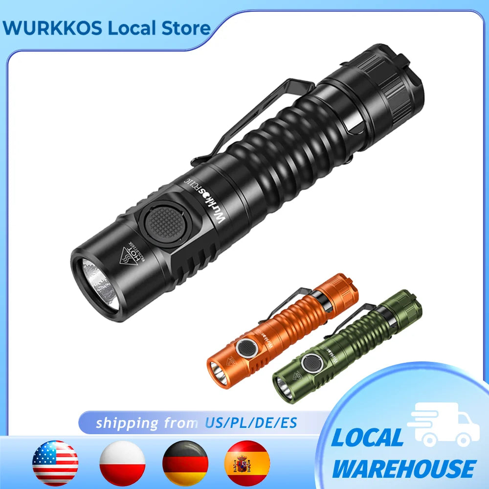 Wurkkos FC11C USB-C Rechargeable 18650 EDC Flashlight IP68 Magnetic Tail