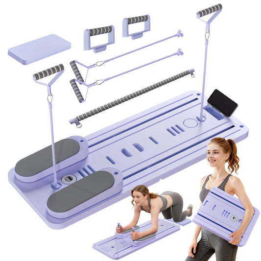 Foldable Pilates Bar Ab Board for Core and Full Body by S And B Enterprise