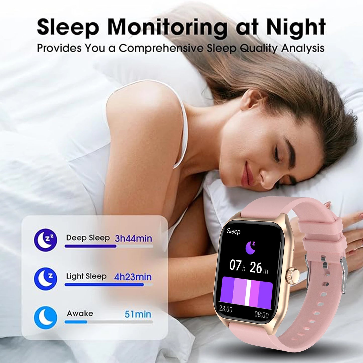 LIVLOVCP AI Voice Assistant Smart Watch Health and Fitness