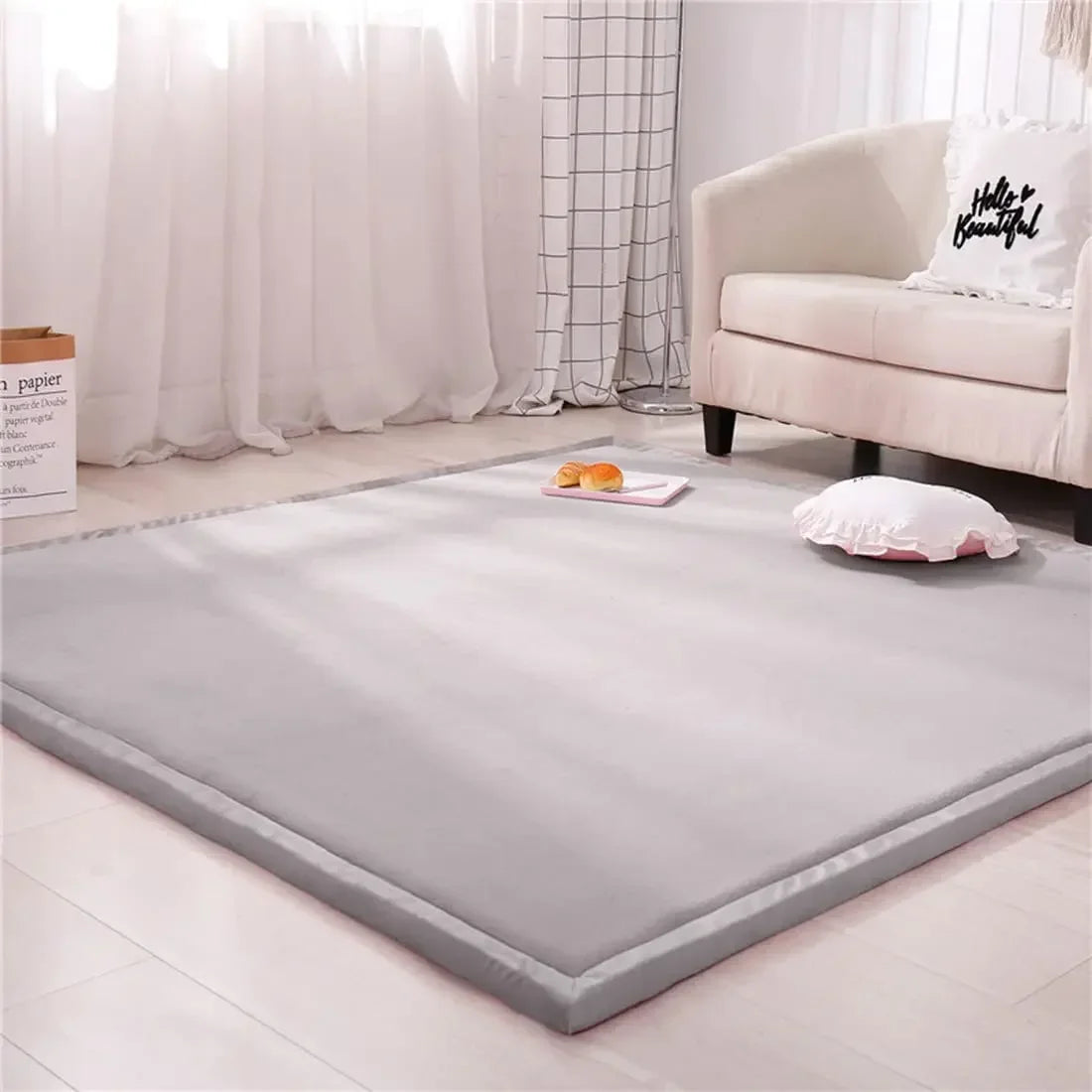 Soft Padded Baby Play Mat With Safe Foam Crawling Rug