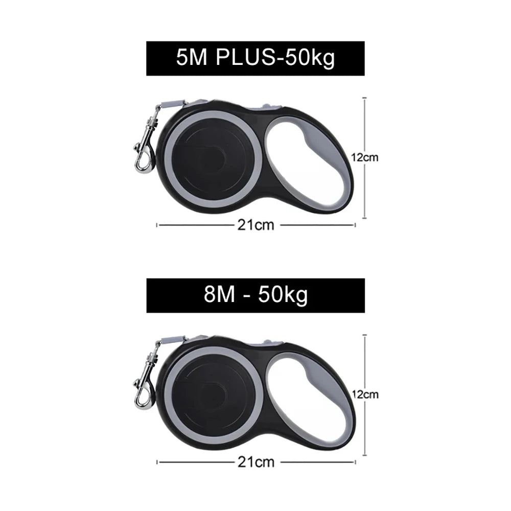 Retractable Dog Leash Nylon Quick Release For All Breeds