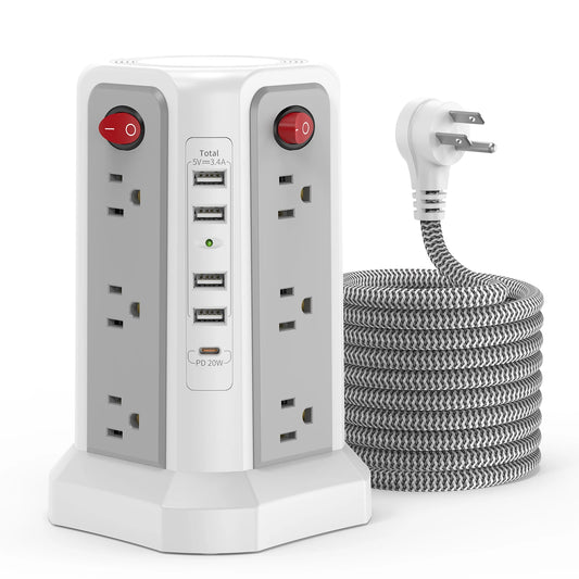 Passu American Tower Braided Extension Cord With PD20W Port