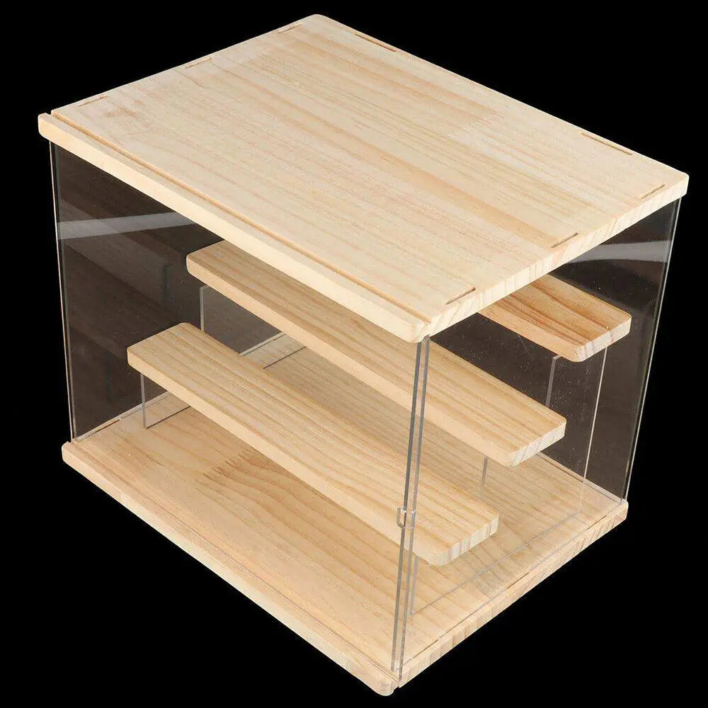 Clear Acrylic Display Case Countertop Box Organizer Dustproof Showcase by S And B Enterprise