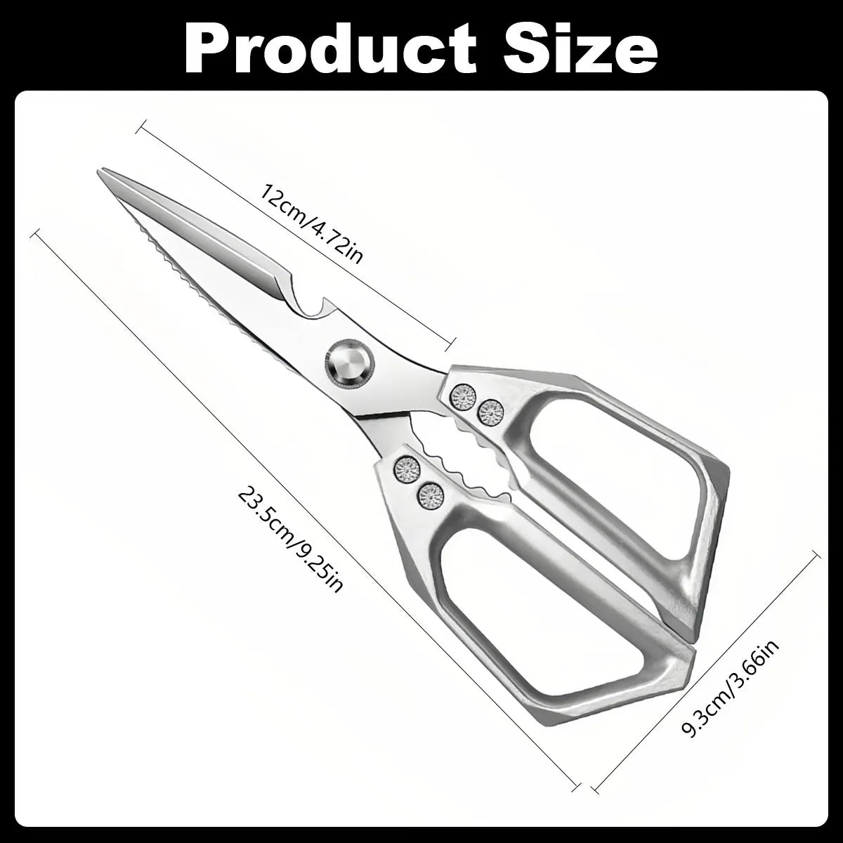 Stainless Steel Kitchen Shears Multifunctional Cutting Scissors