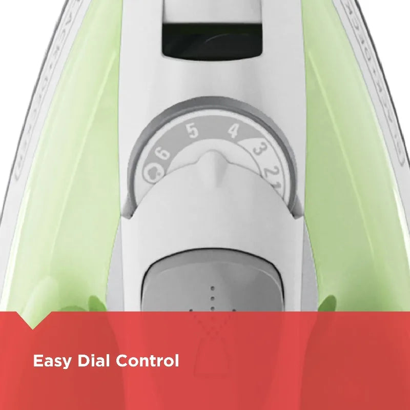 Easy Steam Iron for Clothes, Smart Steam, 1200W, TrueGlide Nonstick Soleplate, Auto Shut-Off, Anti-Drip, Green & White by S And B Enterprise
