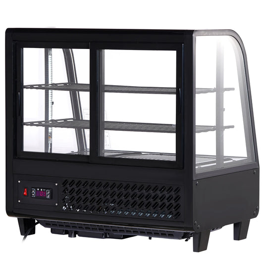 SucceBuy Countertop Refrigerated Display Case Pastry With LED Lighting