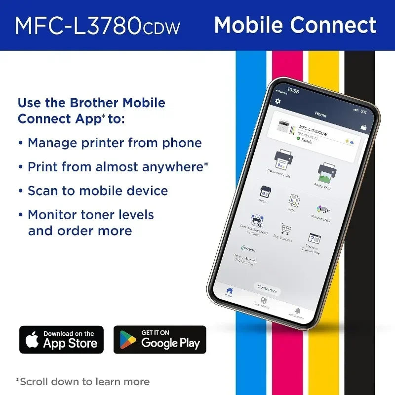 MFC-L3780CDW Wireless Color All-in-One Printer With Single Pass Duplex Copy