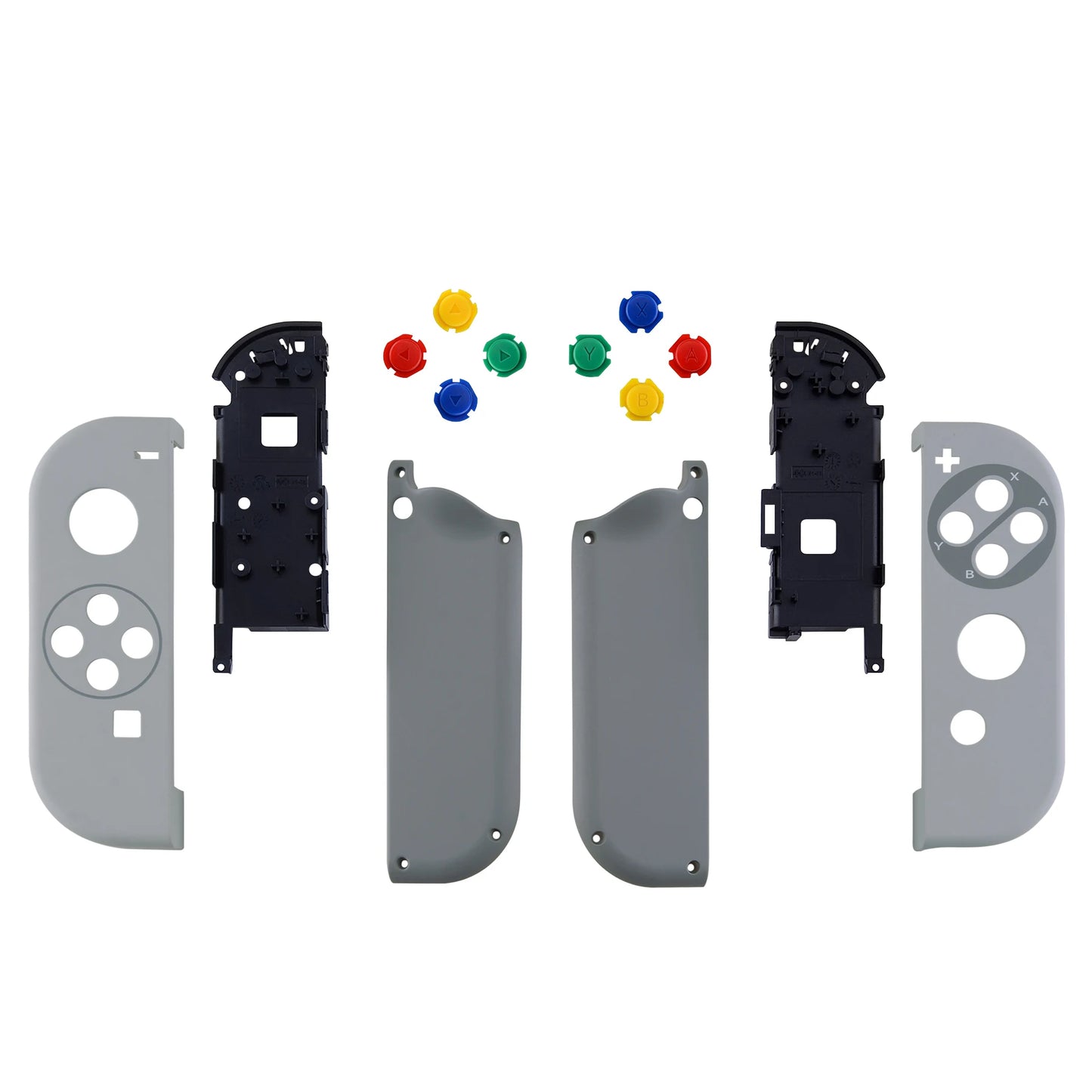 eXtremeRate Custom Patterned Controller Housing Shell Case with Full Set Buttons for NS Switch JoyCon & OLED Joycon - Wood Grain by S And B Enterprise