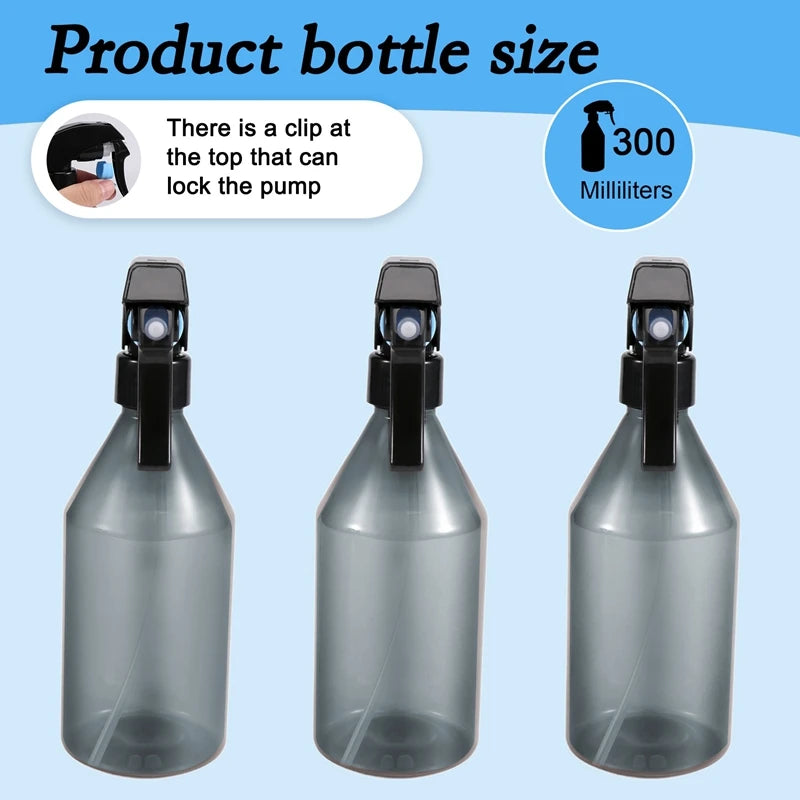 FGHGF Plastic Spray Bottles Reusable With Trigger Sprayer 3-Pack