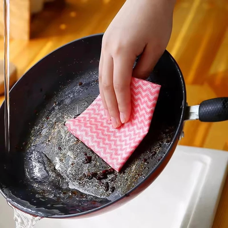 2/4Rolls Disposable Non-woven Cleaning Cloths Versatile Kitchen Living Room Use Washing Wiping Dirty Item Absorbent Towels by S And B Enterprise