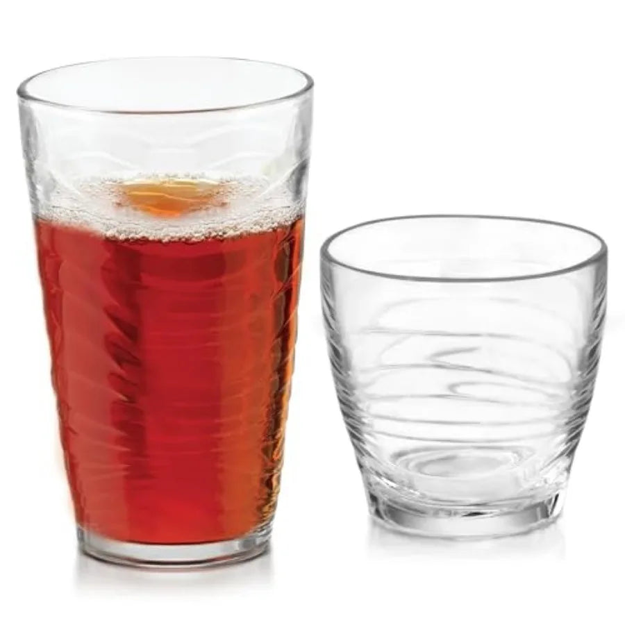 Classic Rocks Glasses and Tumblers Set Dishwasher Safe Drinkware by S And B Enterprise
