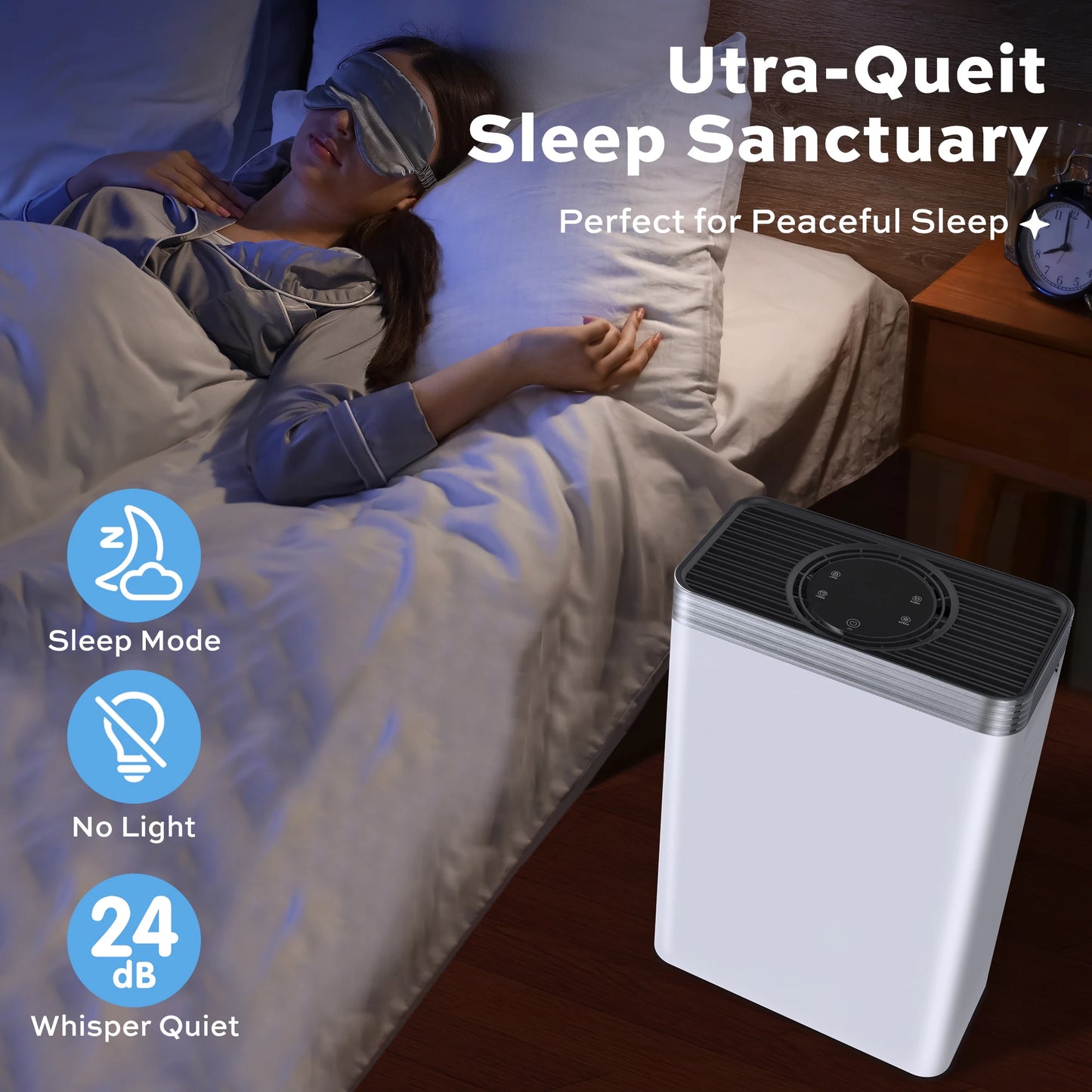 Deli Air Purifier HEPA For Pet Dander Dust Pollen Smoke
