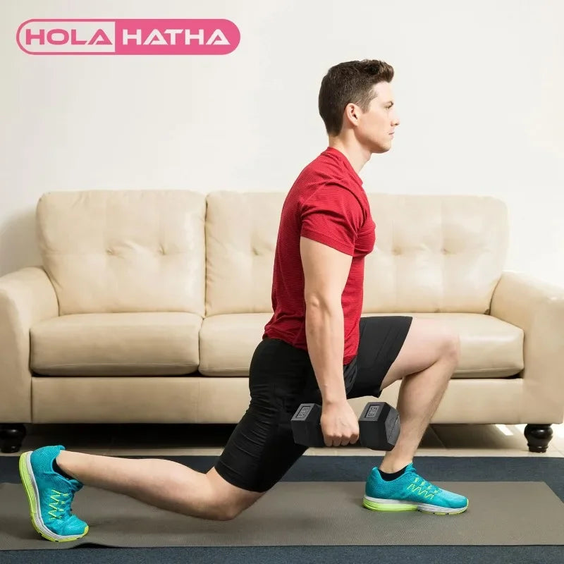 Hexagonal Dumbbell Set With Rack For Home Gym Durable