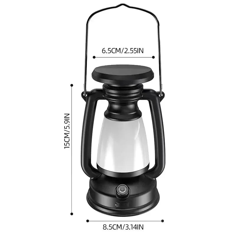 Retro Horse LED Lantern and Desk Lamp Rechargeable Home Decor by S And B Enterprise