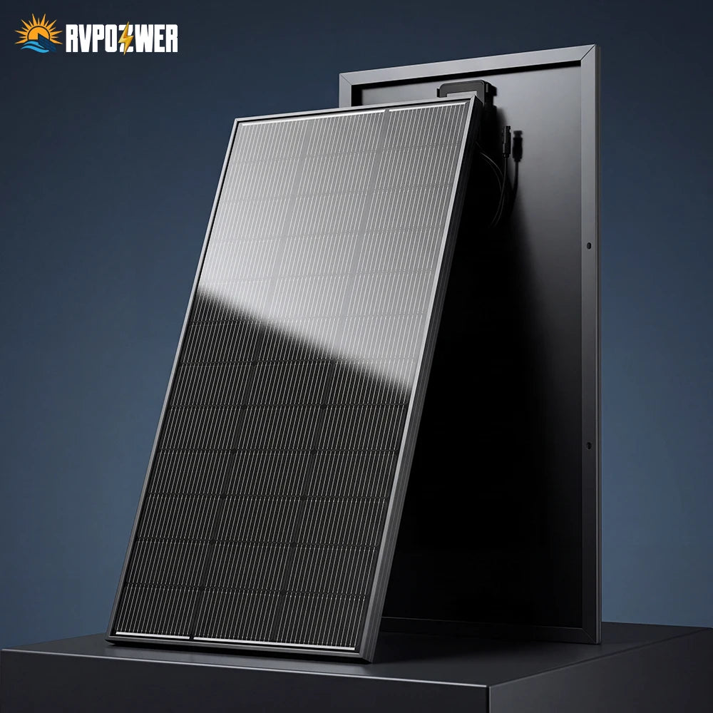 RVPOZWER rigid solar panel with 18BB N-Type mono cells, high efficiency 24.2%, black module by S And B Enterprise