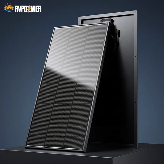RVPOZWER rigid solar panel with 18BB N-Type mono cells, high efficiency 24.2%, black module by S And B Enterprise
