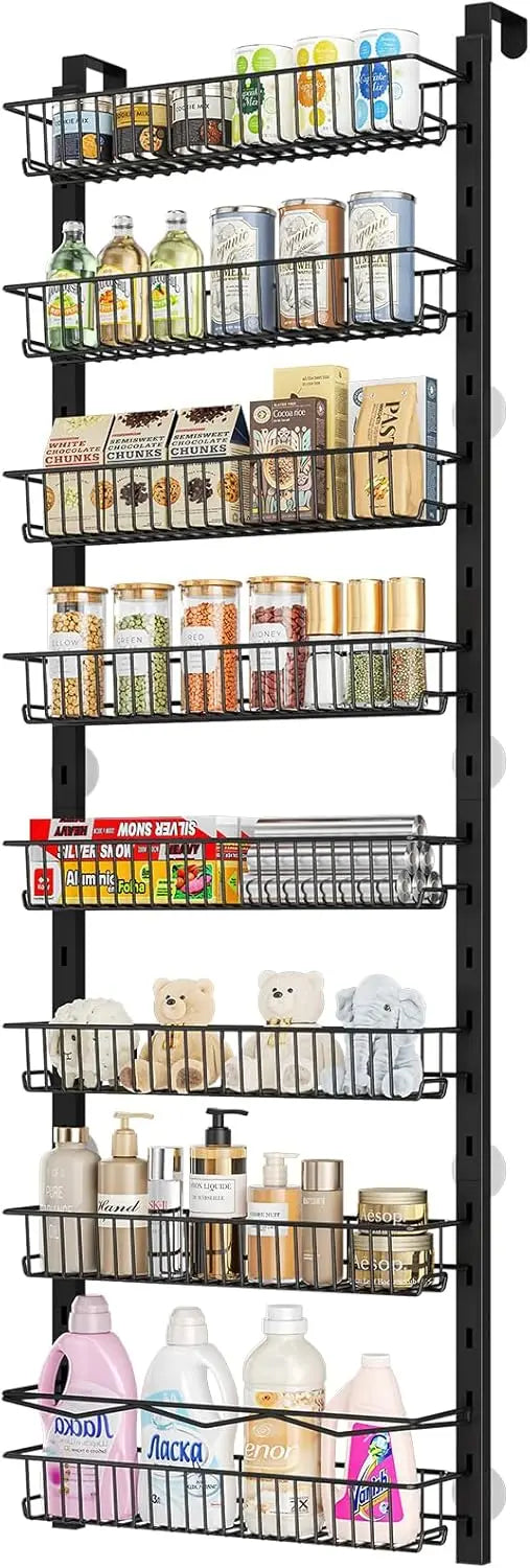 8-Tier Over-the-Door Pantry Organizer Hanging Spice Rack Kitchen Storage