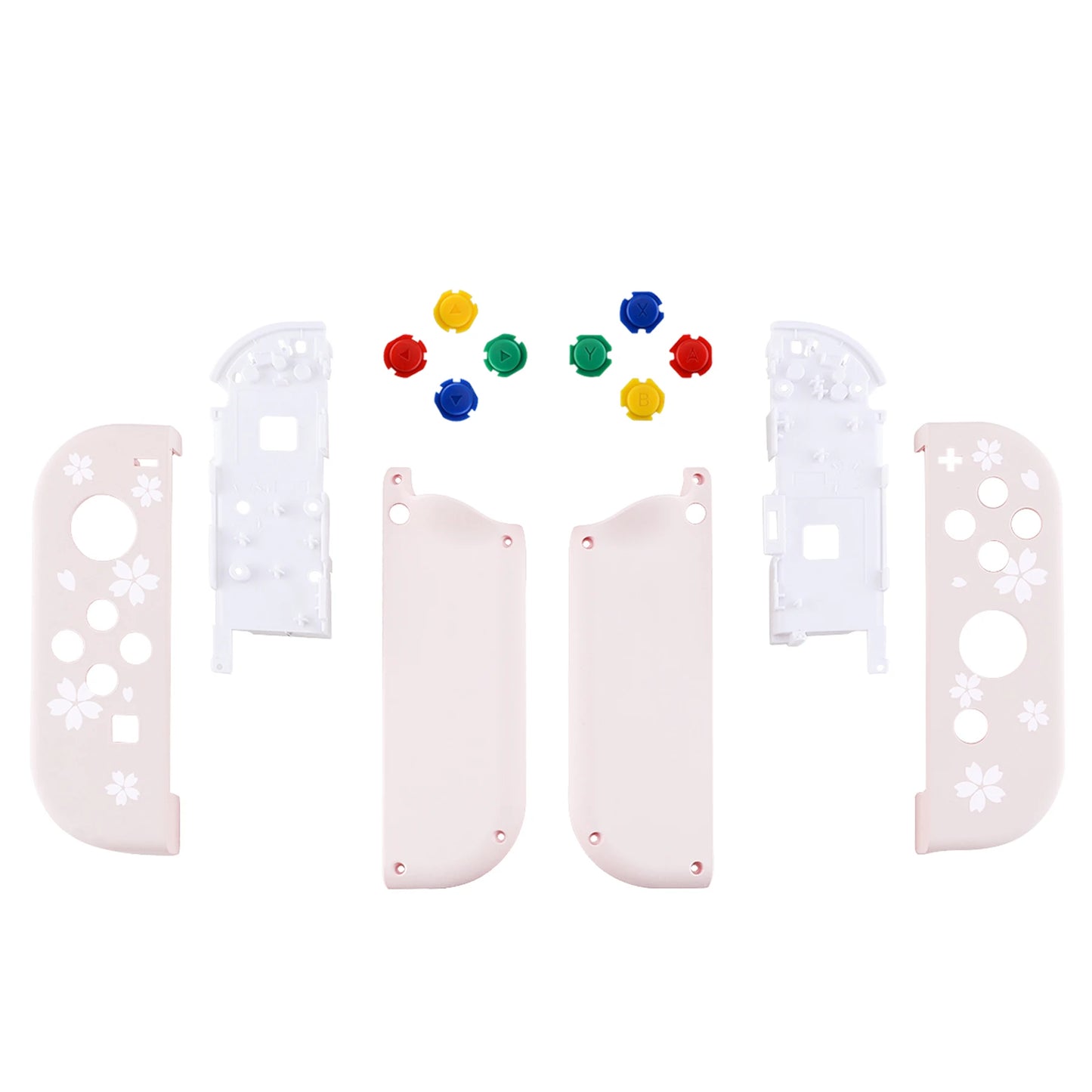 eXtremeRate Custom Patterned Controller Housing Shell Case with Full Set Buttons for NS Switch JoyCon & OLED Joycon - Wood Grain by S And B Enterprise
