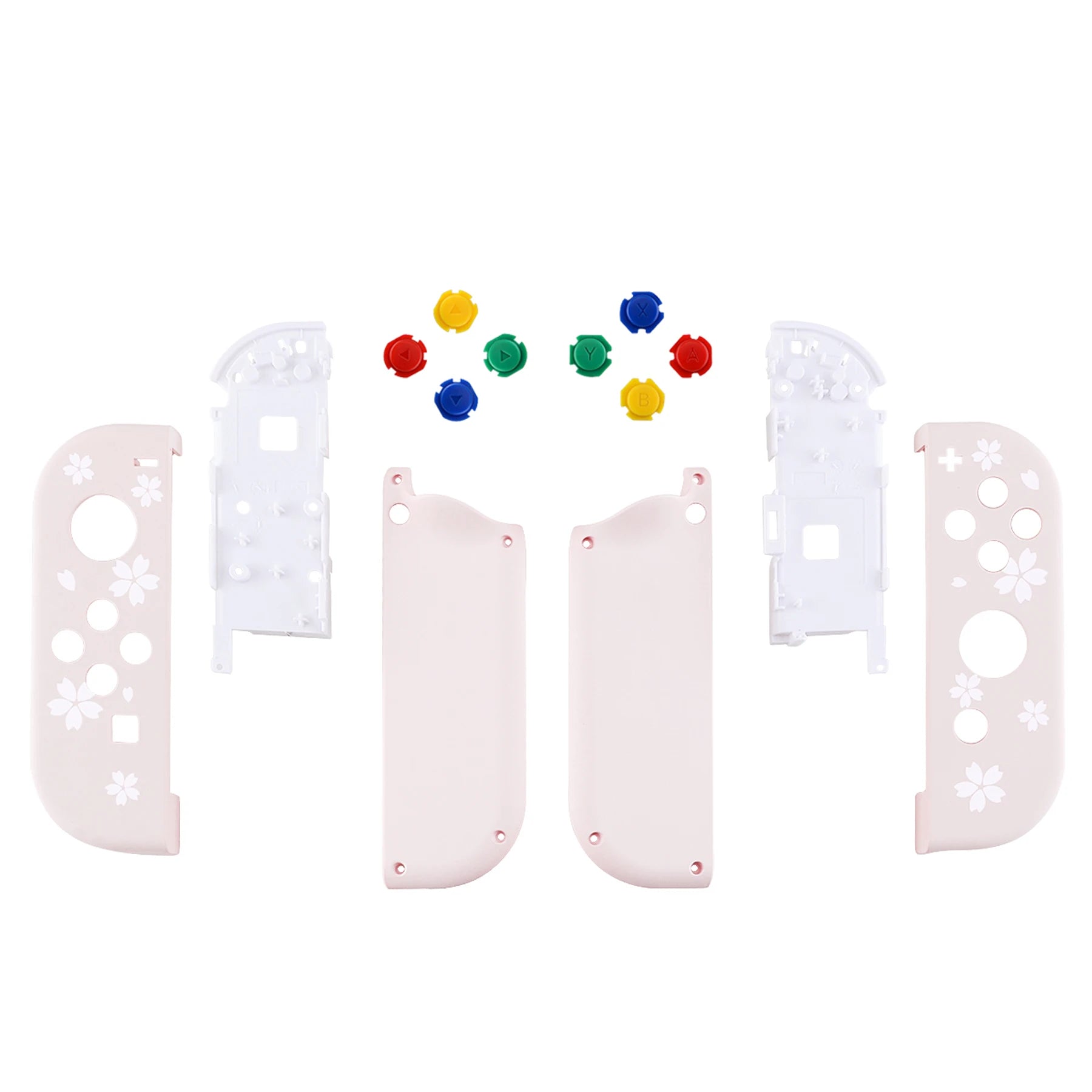 eXtremeRate Custom Patterned Controller Housing Shell Case with Full Set Buttons for NS Switch JoyCon & OLED Joycon - Wood Grain by S And B Enterprise