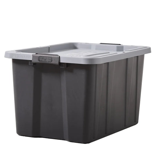 Durable Plastic Storage Bin With Secure Latch Lid For Home