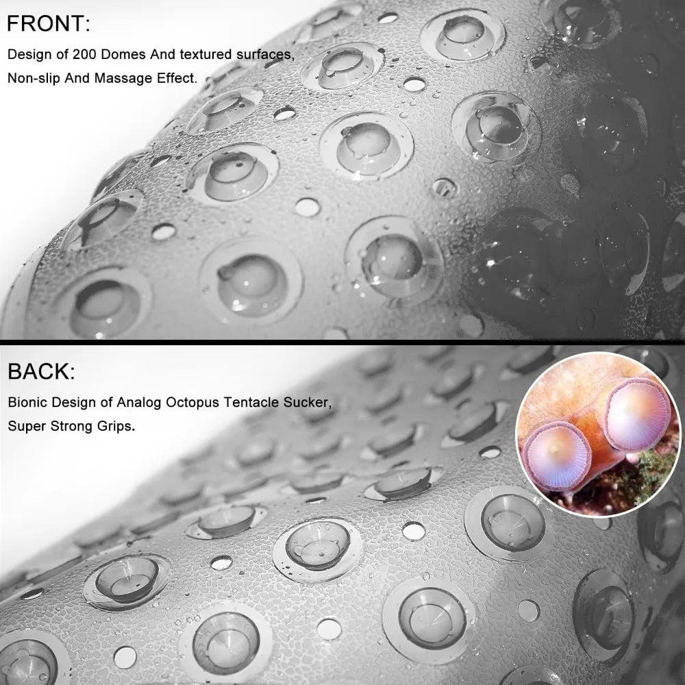 Non Slip Bathtub Mat With Suction Cups And Drain Holes by S And B Enterprise