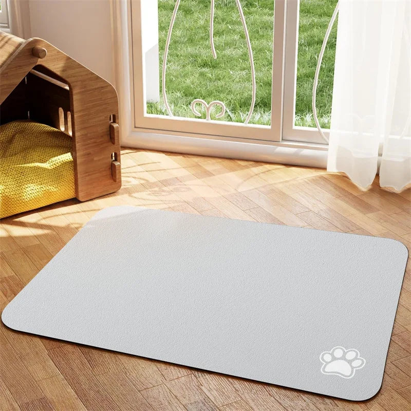 Pet Feeding Mat Absorbent Non Slip Quick Dry For Dogs