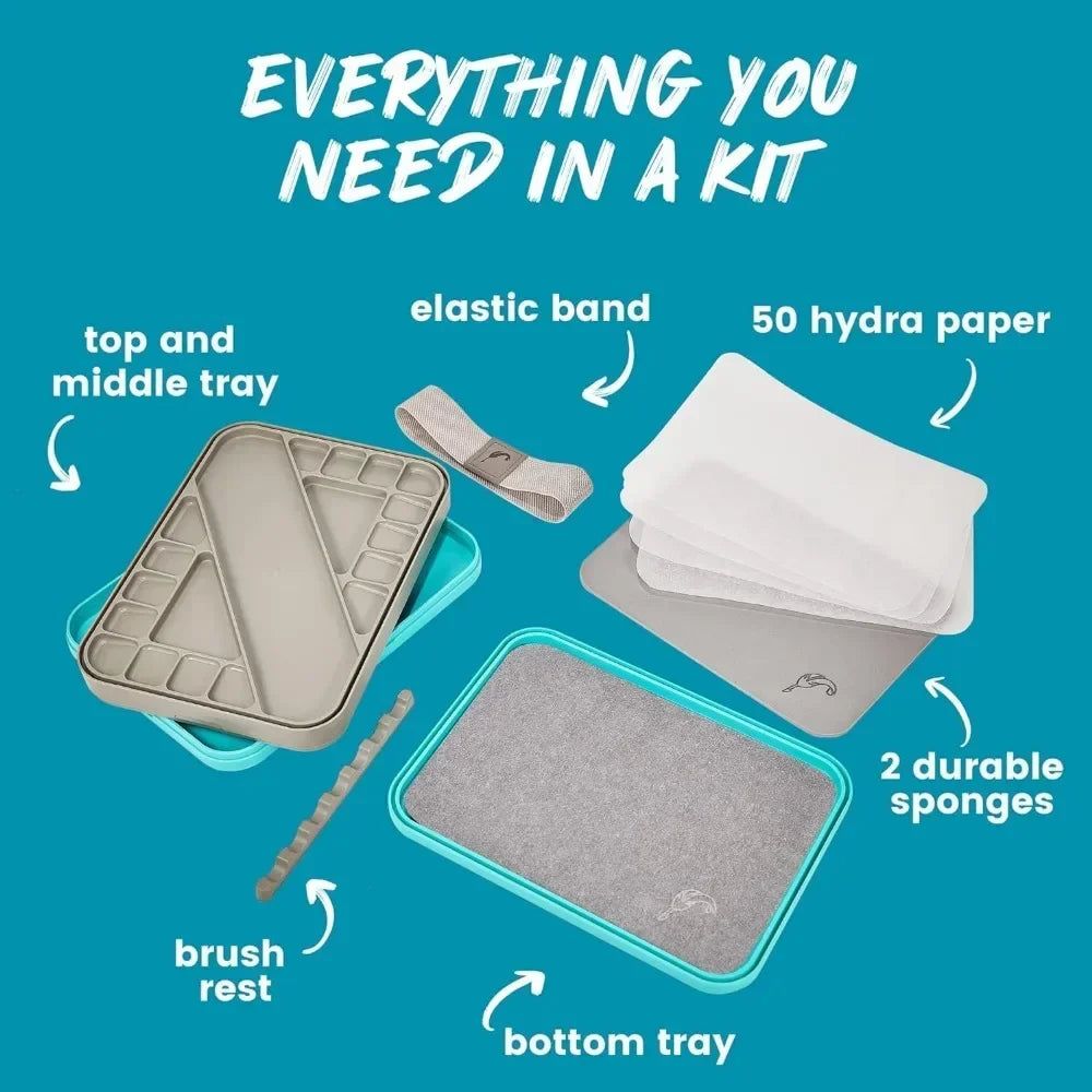 Wet Palette Miniature Painting Kit With Papers And Sponges