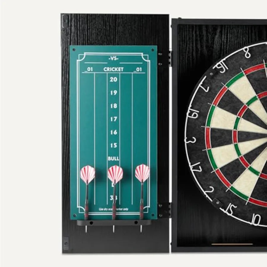 Dartboard Cabinet Set For Adults Perfect Home Games And Recreation by S And B Enterprise