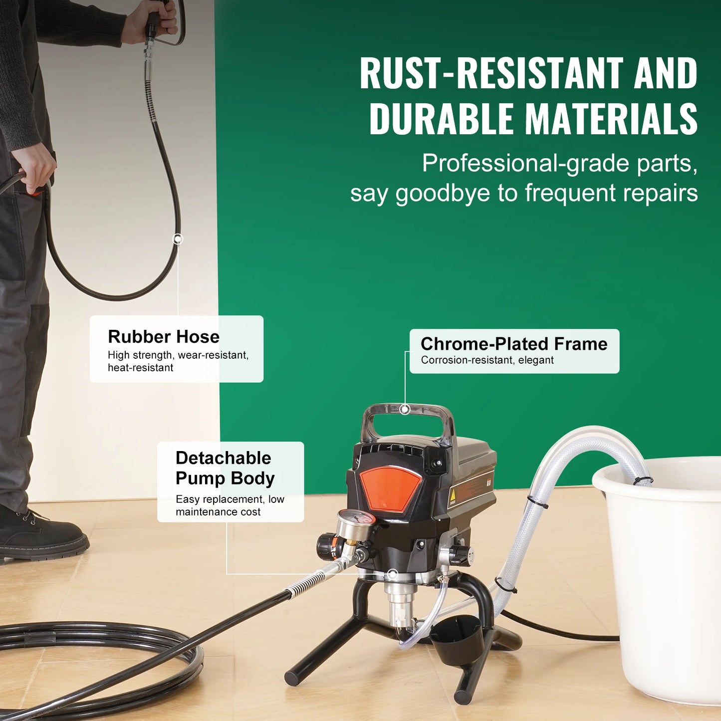 SucceBuy 750W/950W Airless Paint Sprayer, 3000 PSI Electric Handheld