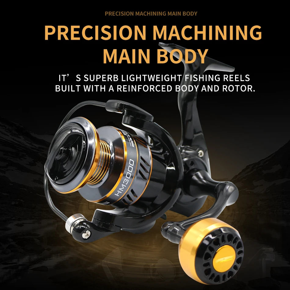 Rooblinos Spinning Fishing Reel With Metal Frame And High Speed by S And B Enterprise