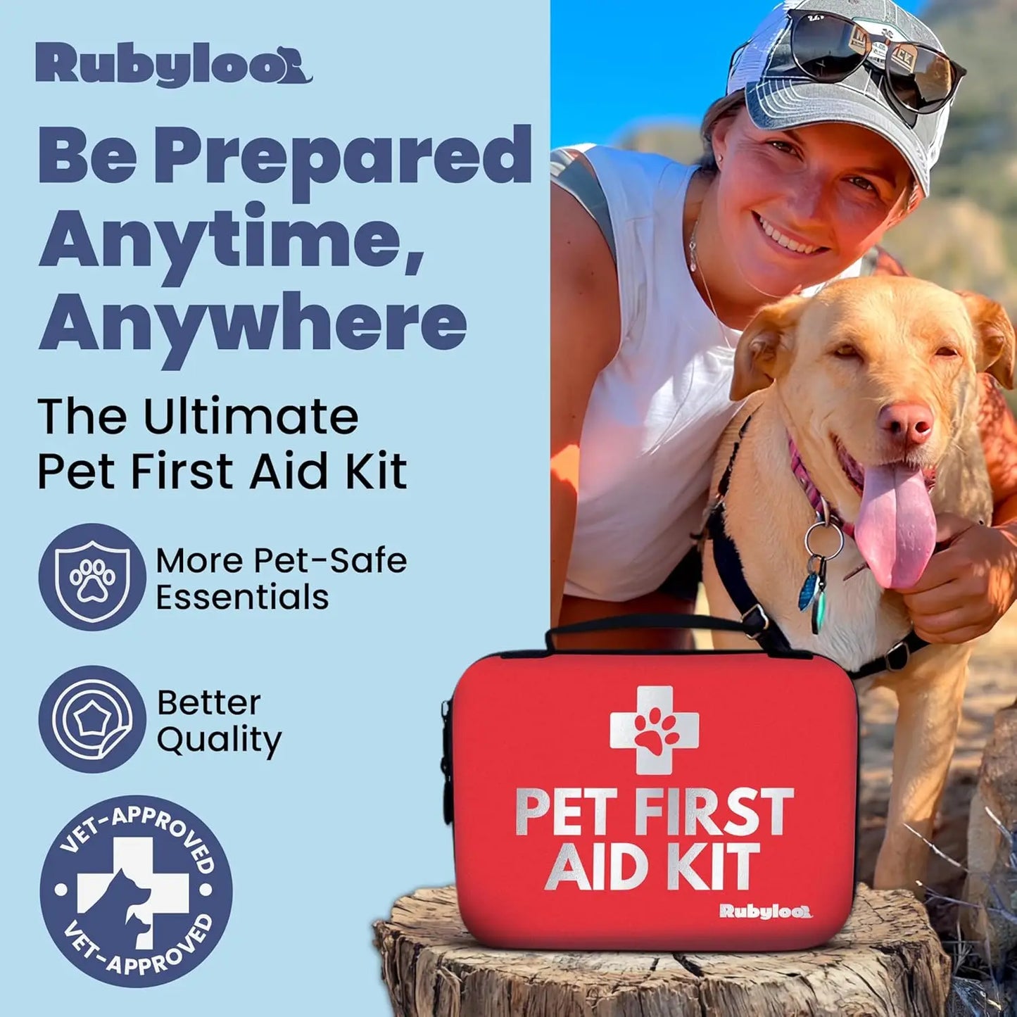Emergency Pet First Aid Kit For Dogs And Cats Vet Approved Travel Case