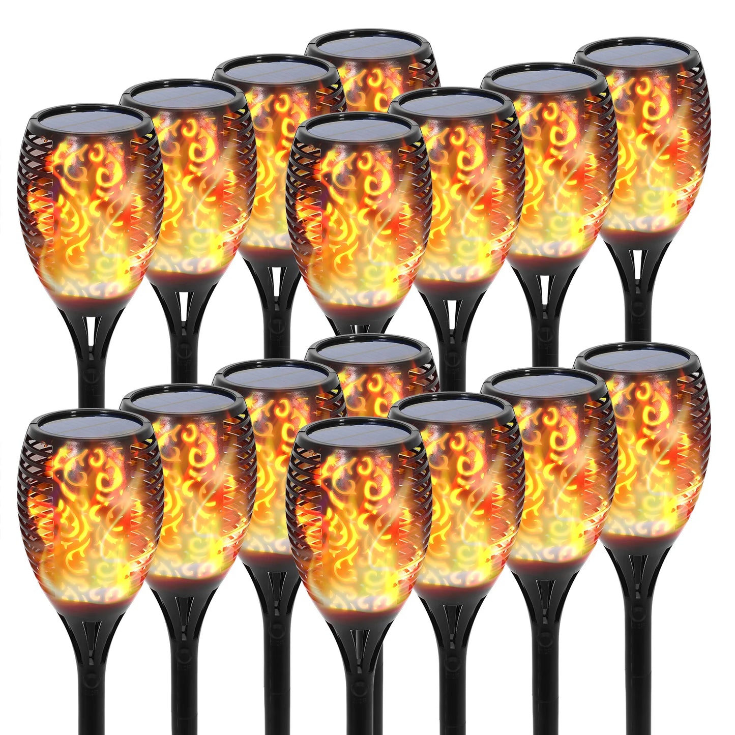 Solar Torch Lights Outdoor 96 LED Pathway Landscape Lighting