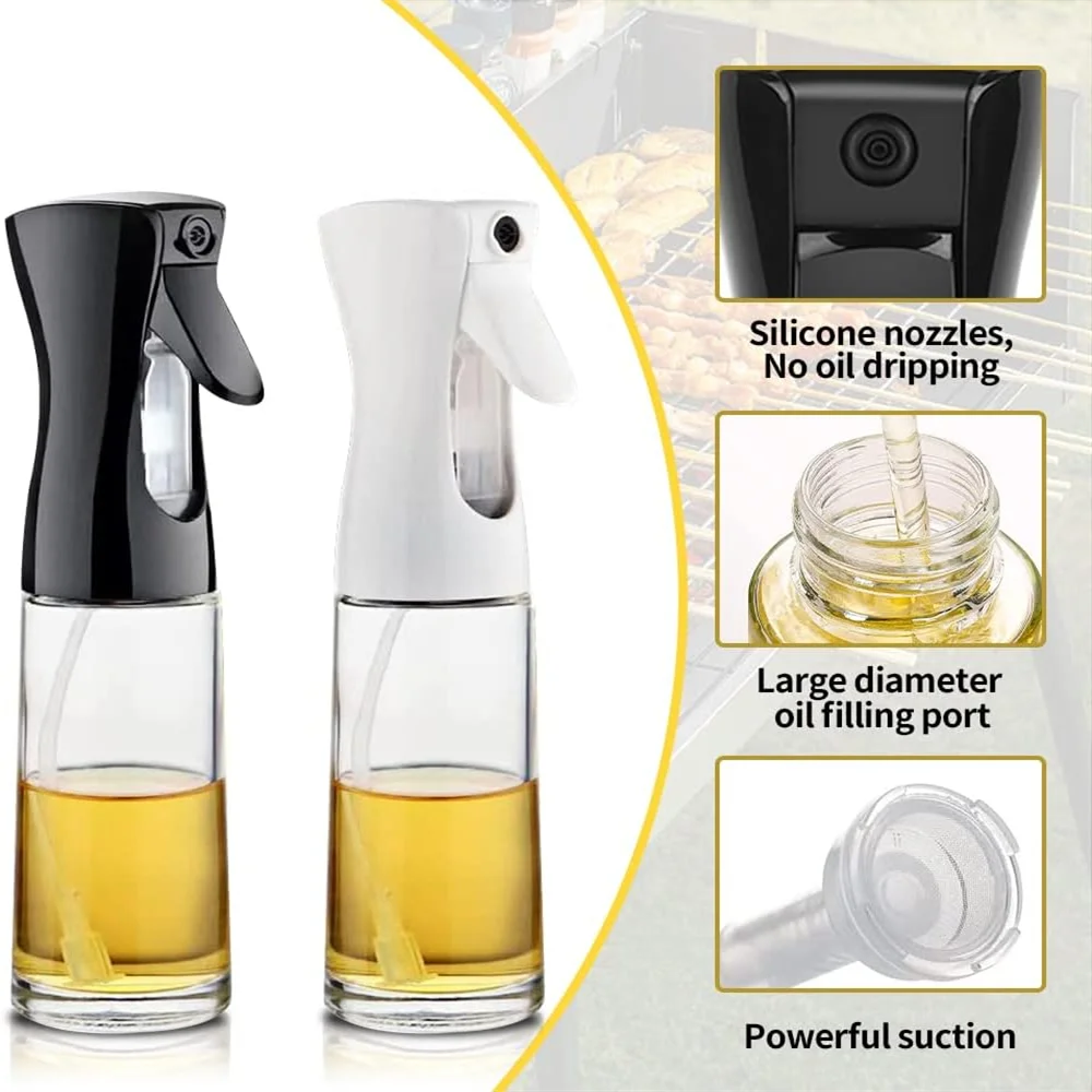 Olive Oil Spray Dispenser Bottle For Cooking, Reusable