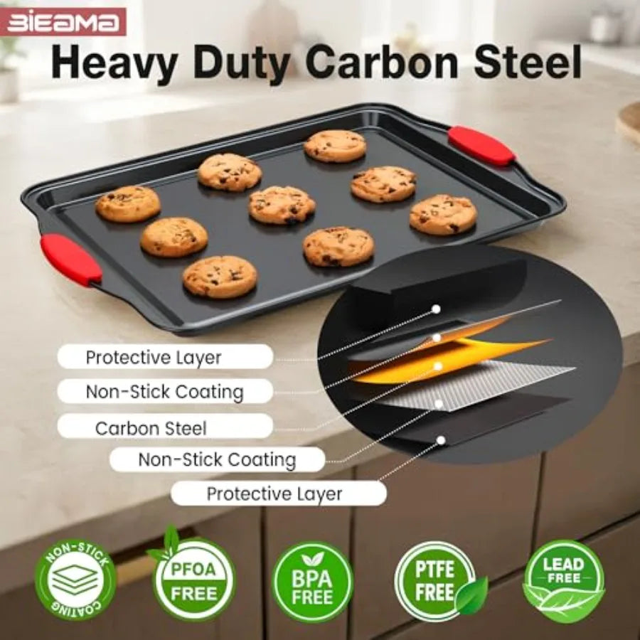 13 Piece Nonstick Bakeware Set Carbon Steel Bake Pans by S And B Enterprise