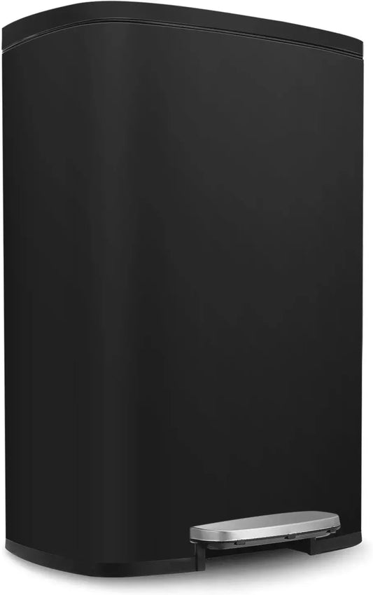 Stainless Steel Kitchen Step Trash Can With Foot Pedal by S And B Enterprise
