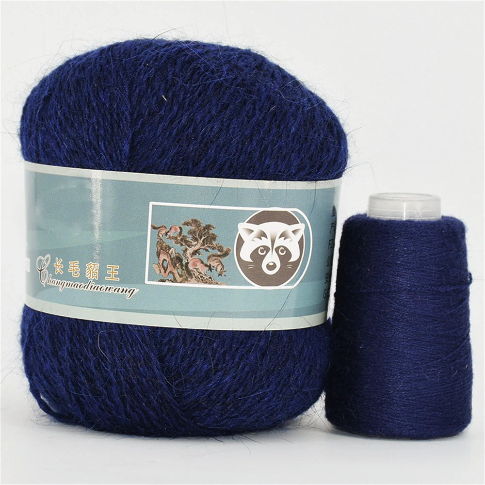 Mink Fur Yarn for Yarns for Knitting and Crochet 2-Ply Lace T Shirt Yarn for Hand Knitting Needlework 1 Skein 340 M 50+20g by S And B Enterprise