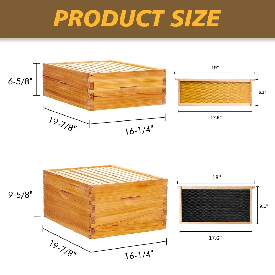 Langstroth Beehive Starter Kit With Beeswax Coated Boxes For Beginners