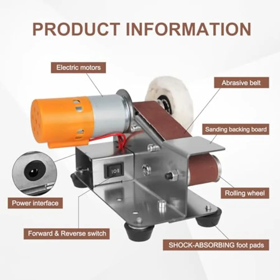 Yao Hui Huang Mini Belt Sander Adjustable Speed For Metalwork