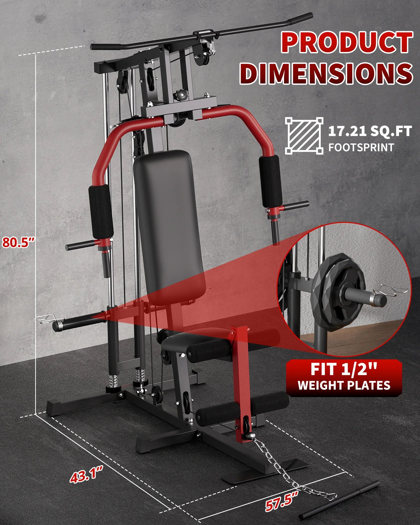 5-In-1 Multifunctional Home Gym Equipment: Full Body Workout Machine with Lat Pulldown, Chest Press, Leg Extension & Seated Row by S And B Enterprise