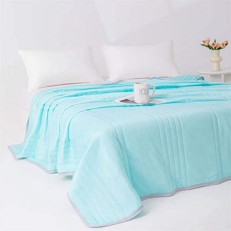KDV Cooling Summer Blanket Lightweight Polyester Washable Breathable Comforter by S And B Enterprise