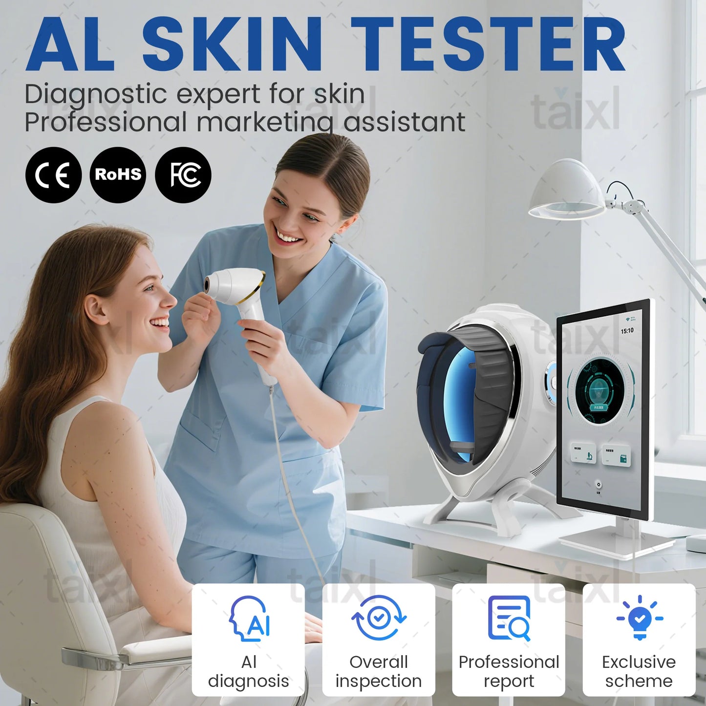 MYOSLIM 3D Skin Scanner AI Care Facial Analyzer Portable