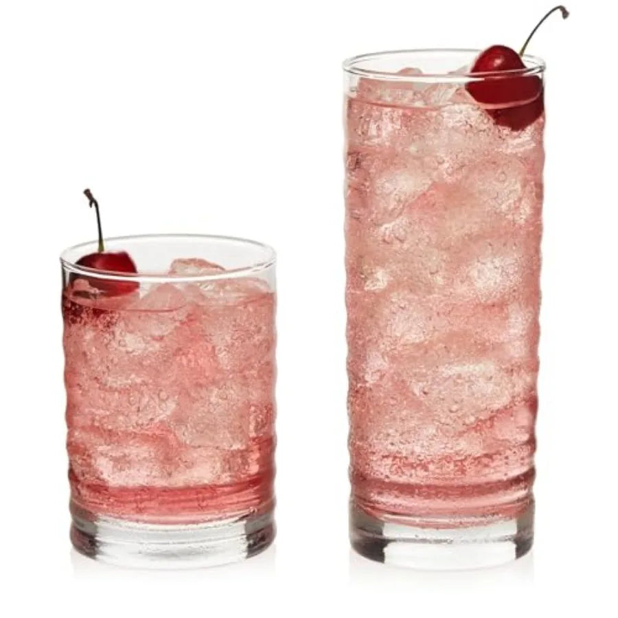 Classic Rocks Glasses and Tumblers Set Dishwasher Safe Drinkware by S And B Enterprise