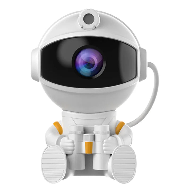 Astronaut LED night light figurine in white with helmet visor, ideal for children's bedroom decor