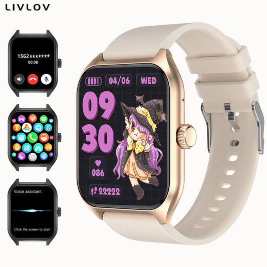 LIVLOVCP AI Voice Assistant Smart Watch Health and Fitness
