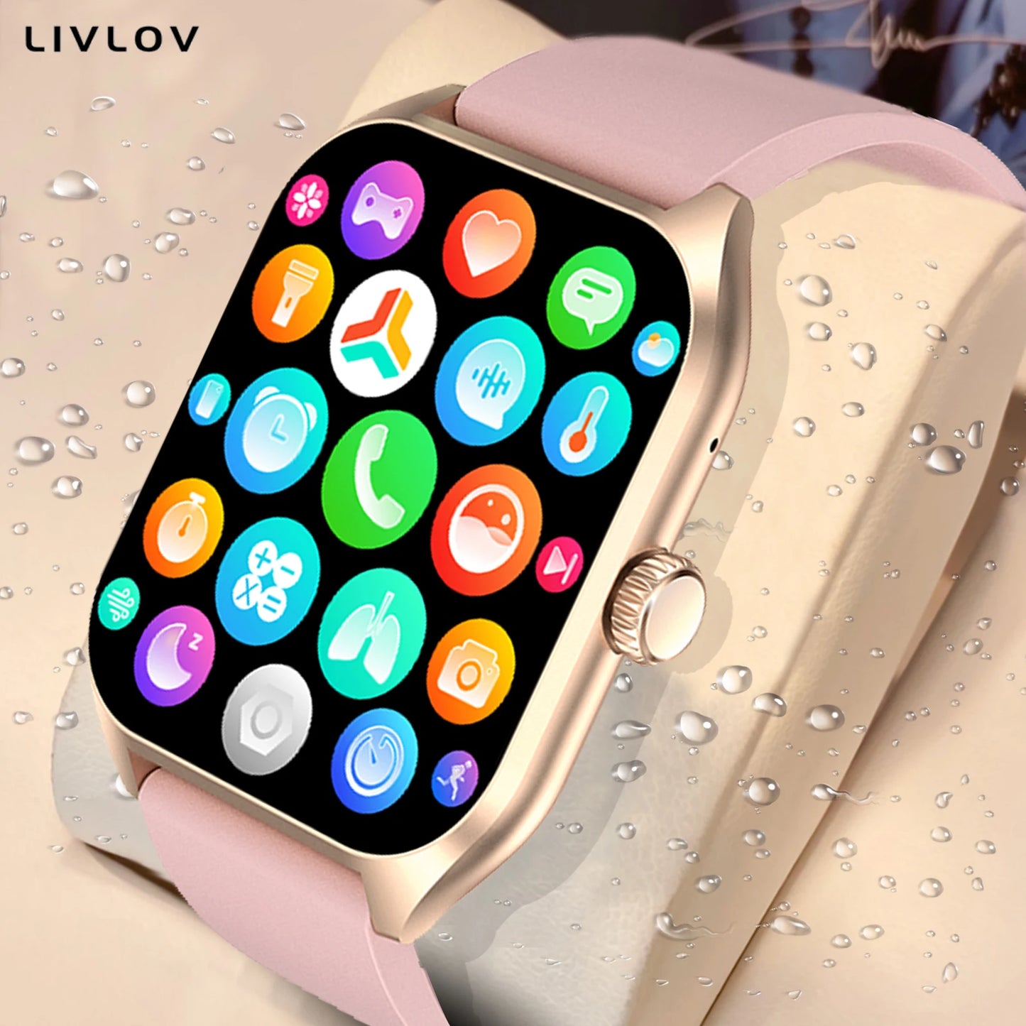LIVLOVCP AI Voice Assistant Smart Watch Health and Fitness